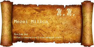 Mezei Milica névjegykártya